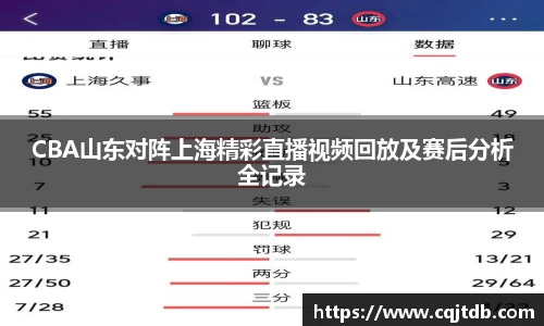 CBA山东对阵上海精彩直播视频回放及赛后分析全记录